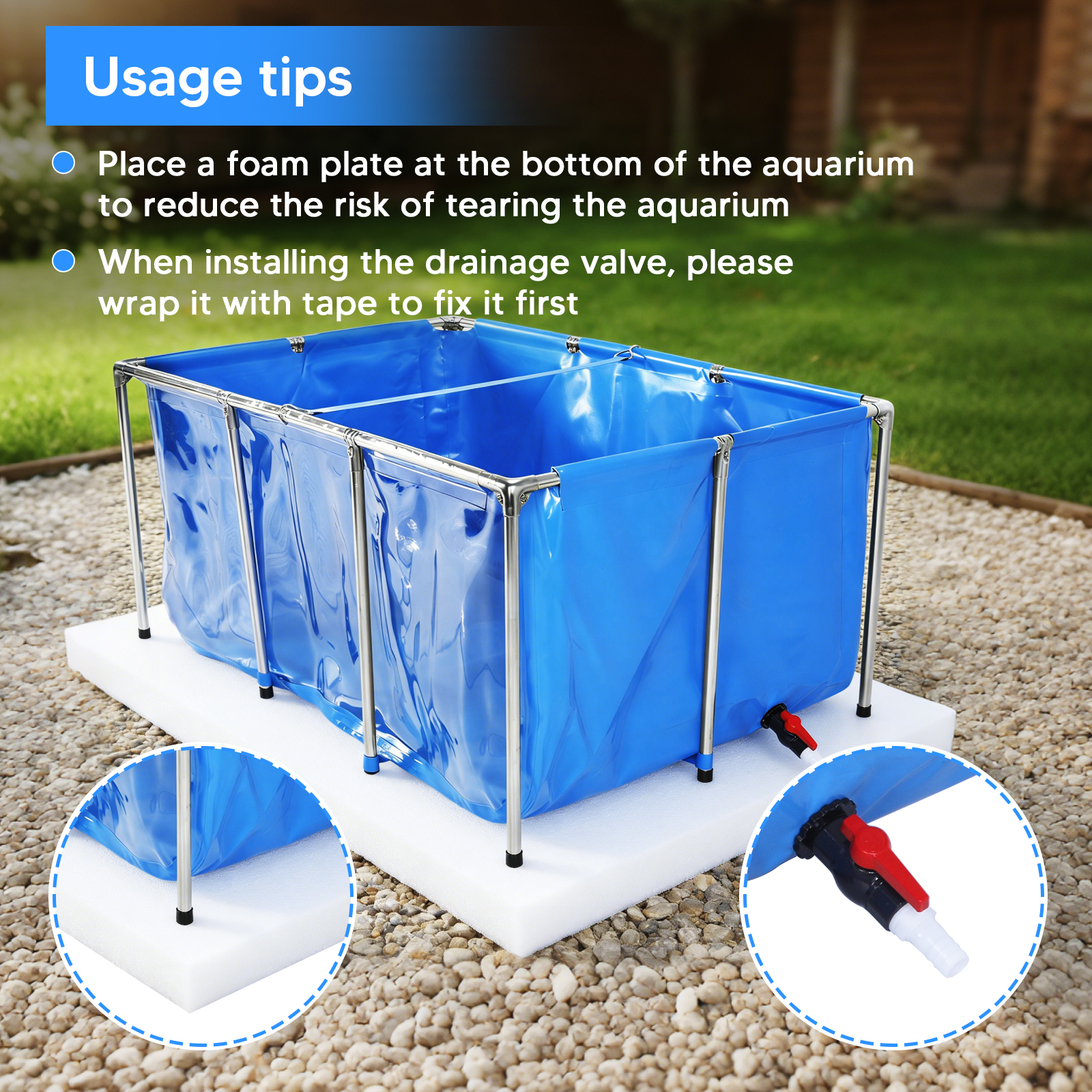 Aquarium Fish Goldfish - KOI Aquarium Tank with Frame &