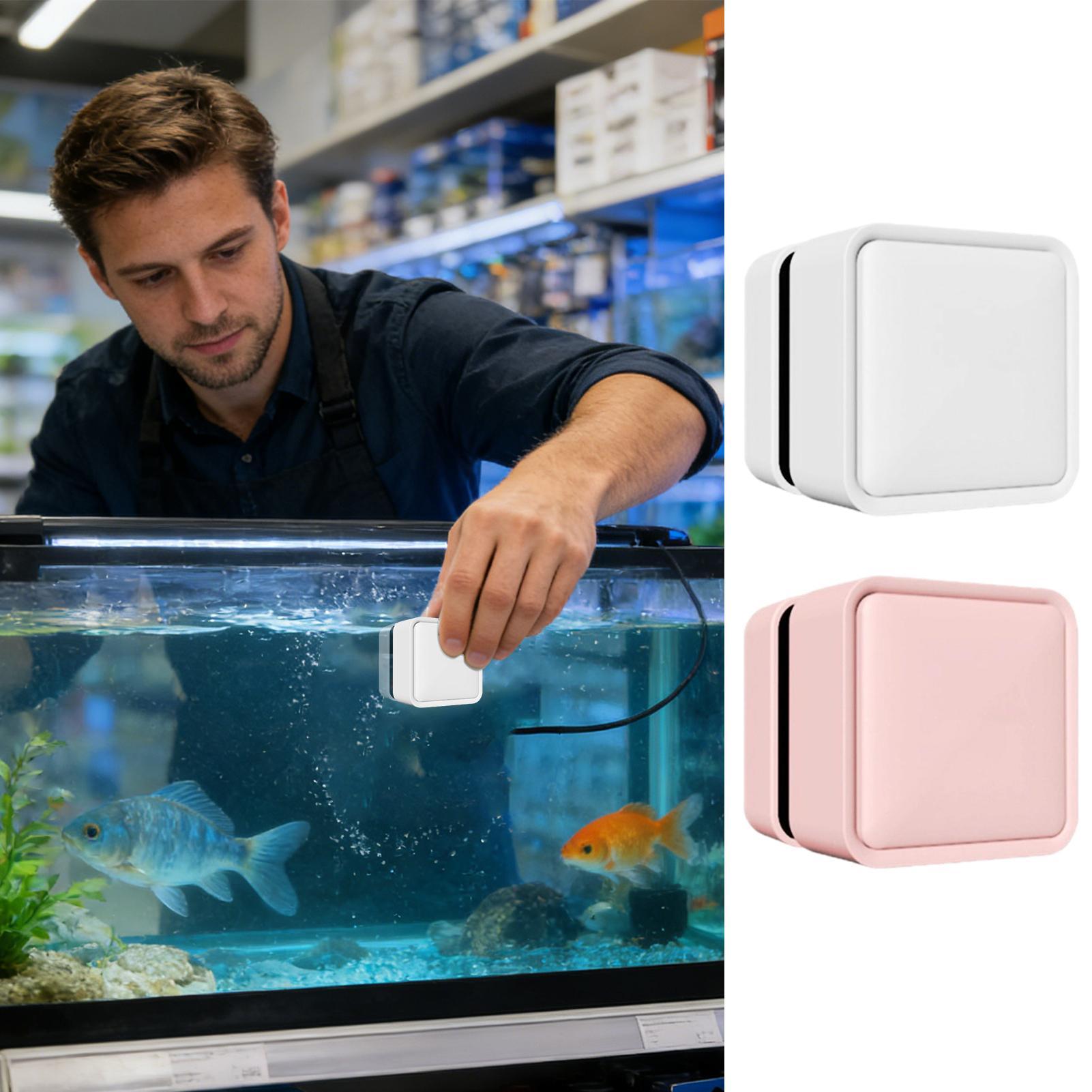 Aquarium Fish Maintenance - Magnetic Fish Tank Cleaner Double-Sided Scraber