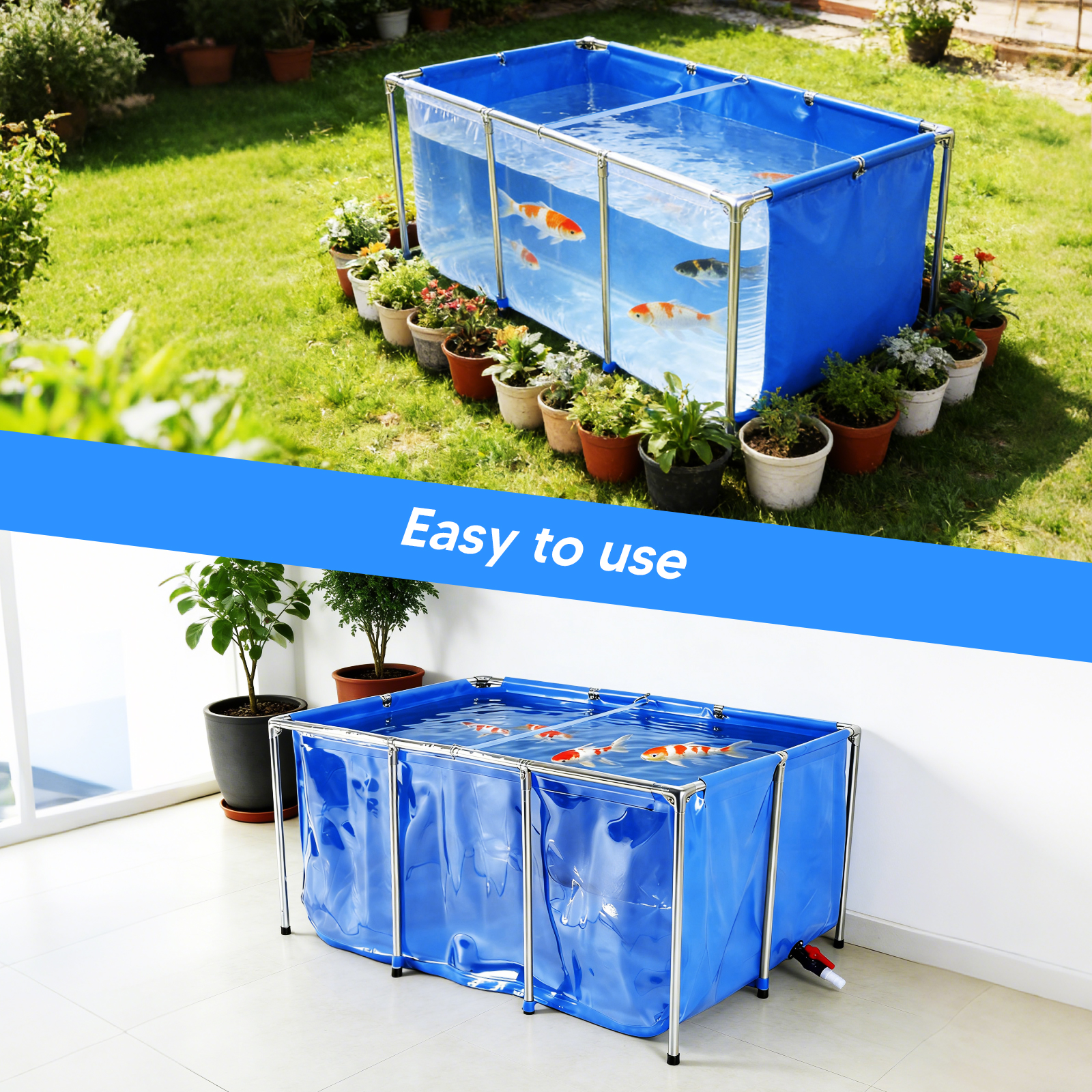 KOI Aquarium Tank with Frame & - Aquarium Fish Goldfish recensione e prezzo