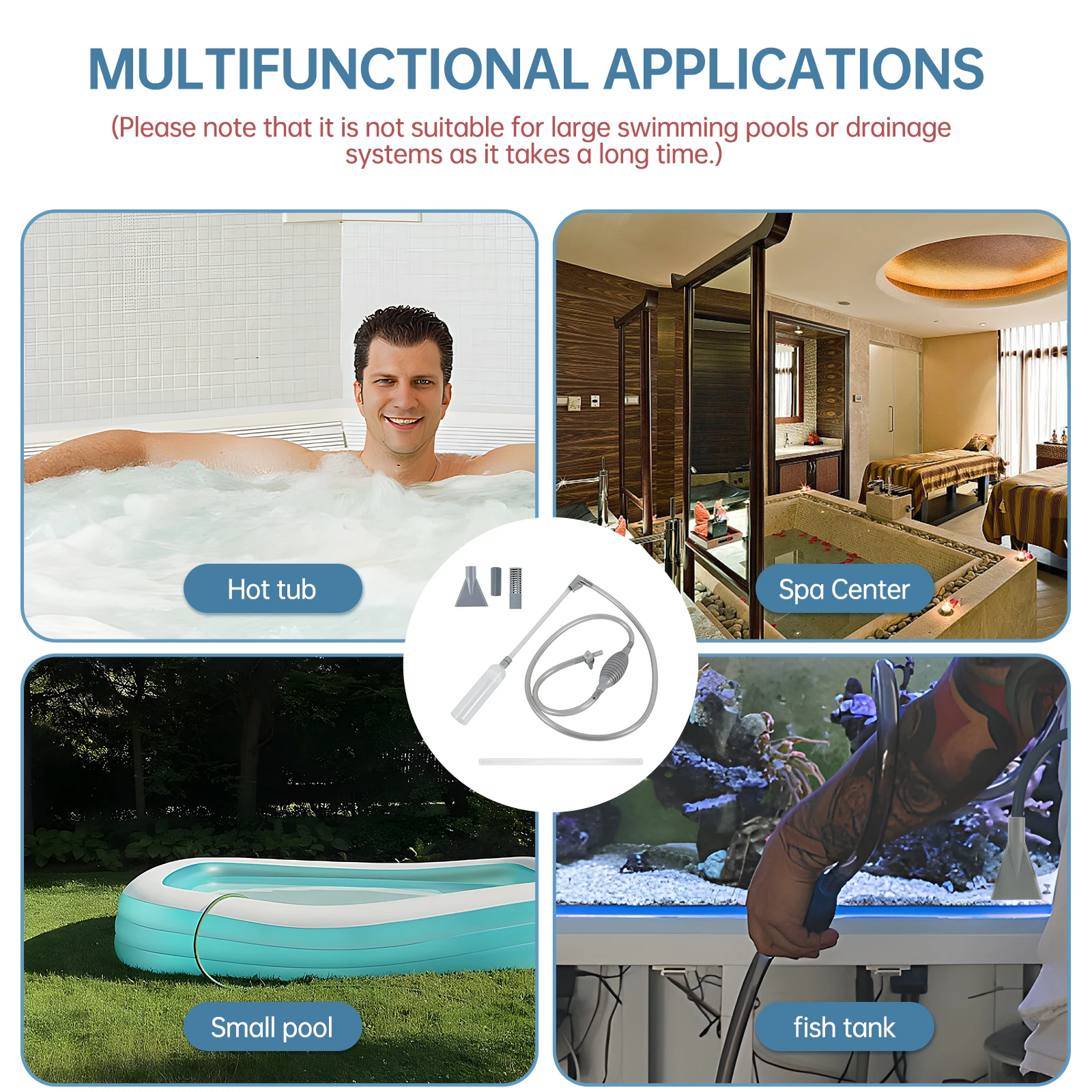 Hot Tub Vacuum Cleaner 10ft Sw - Aquarium Fish Maintenance recensione e prezzo