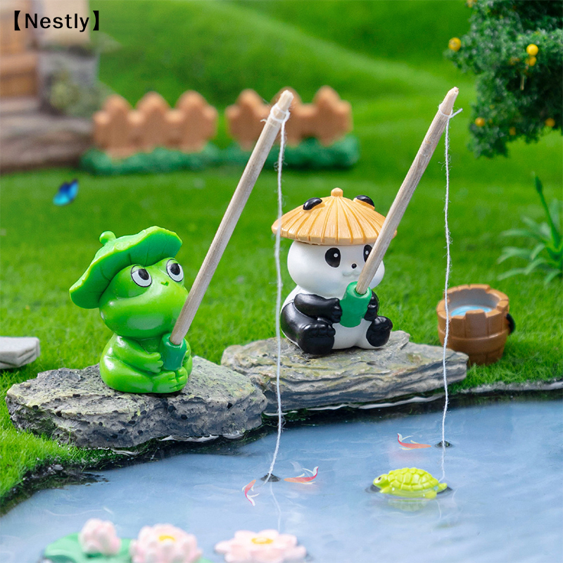 Fishing Frog Panda Figurines O - Aquarium Fish Cartoon recensione e prezzo