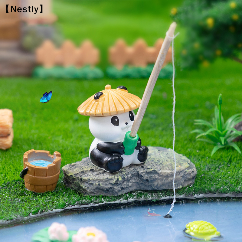 Fishing Frog Panda Figurines O - Aquarium Fish Cartoon recensione e prezzo