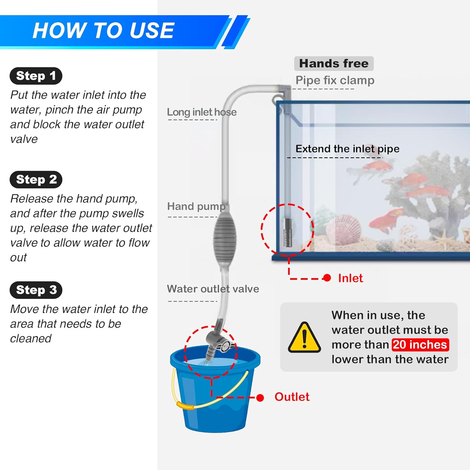Large Fish Tank Aquarium Sipho - Aquarium Fish Maintenance recensione e prezzo