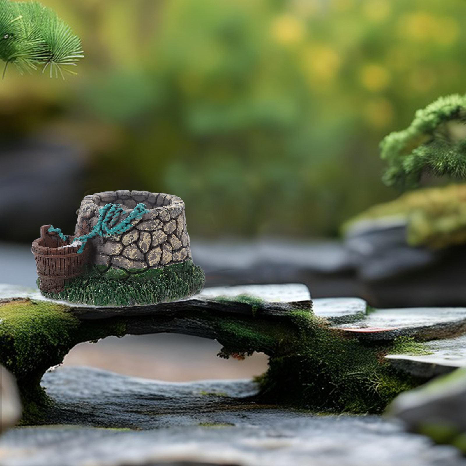 Miniature Garden Bridge and An - Aquarium Fish Unique recensione e prezzo