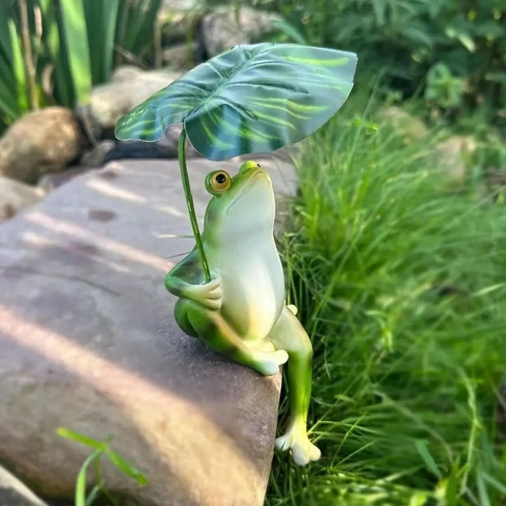 Cartoon Resin Frog Figurine Cr - Aquarium Fish Cartoon recensione e prezzo