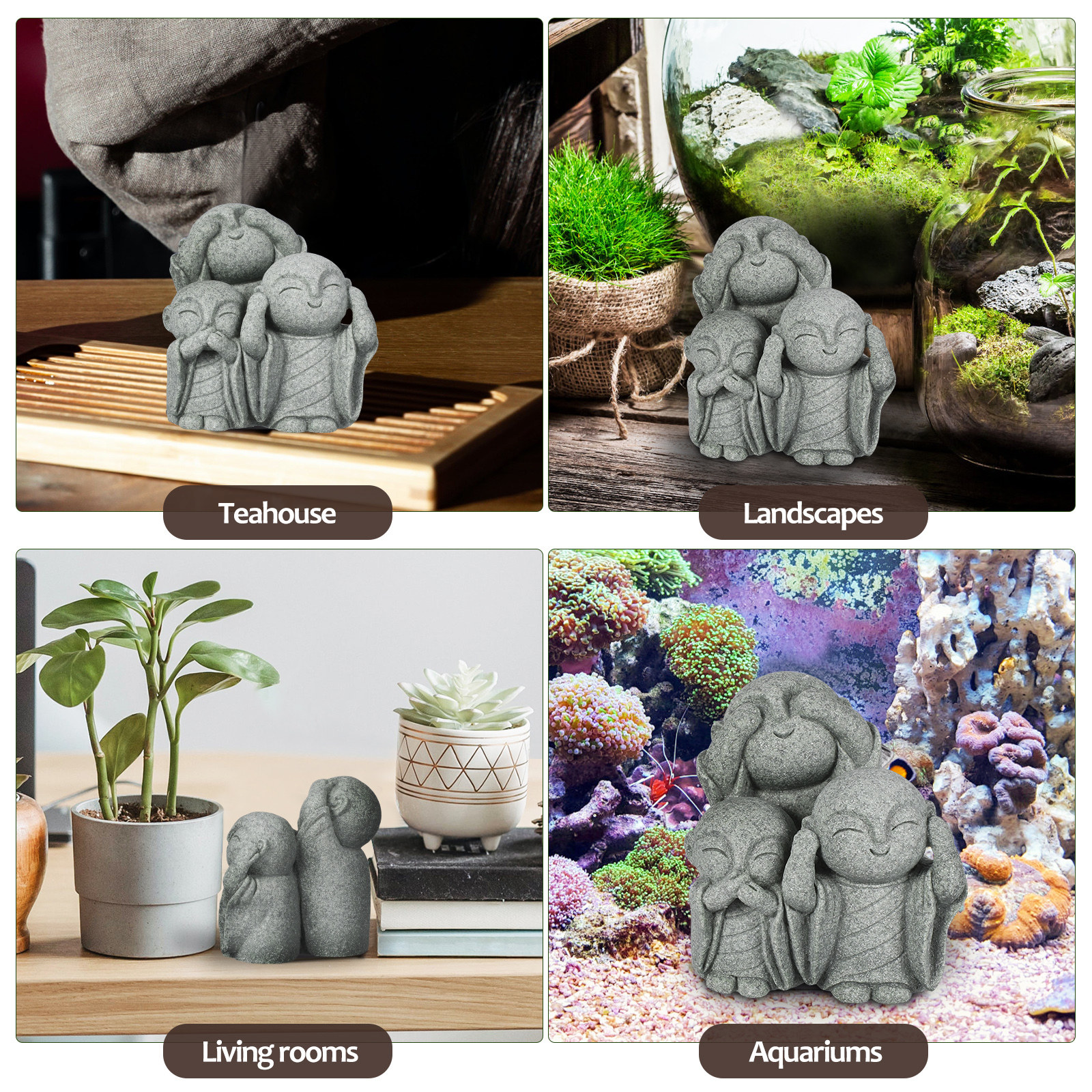 Grayish Green Jizo Fish Tank D - Aquarium Fish Unique recensione e prezzo