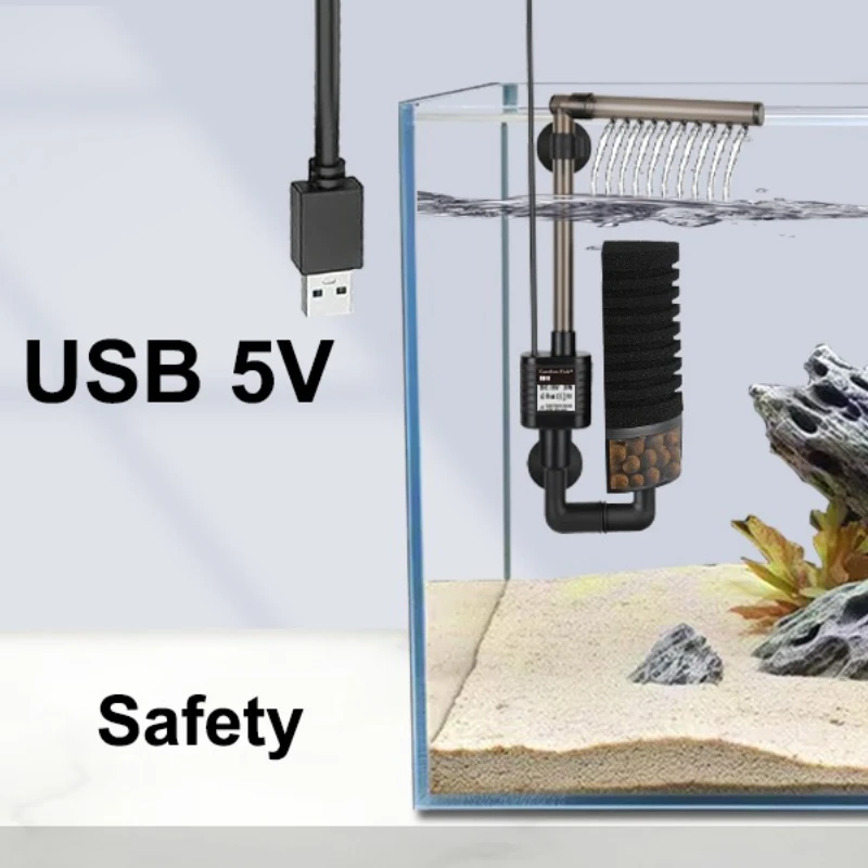 Quiet Aquarium Filter USB Bio- - Aquarium Fish In Bowl recensione e prezzo