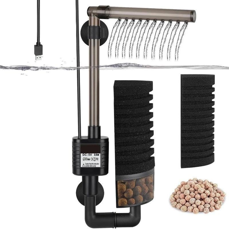 Quiet Aquarium Filter USB Bio- - Aquarium Fish In Bowl recensione e prezzo