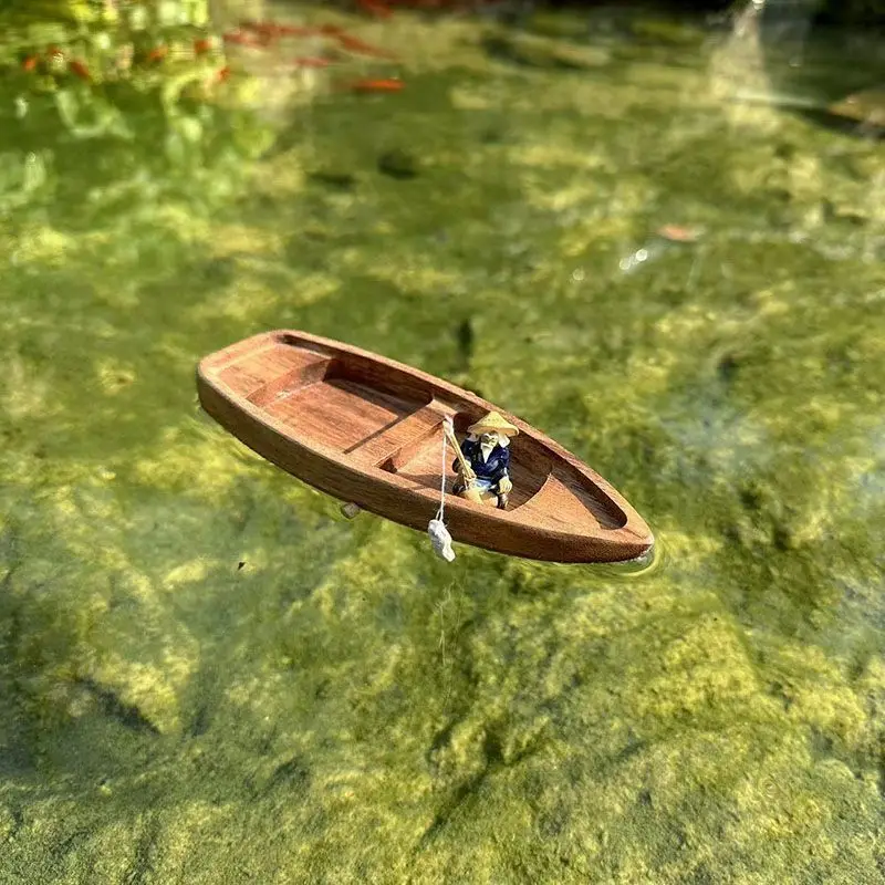 Handmade Wooden Boat Mini Floa - Aquarium Fish Hide recensione e prezzo