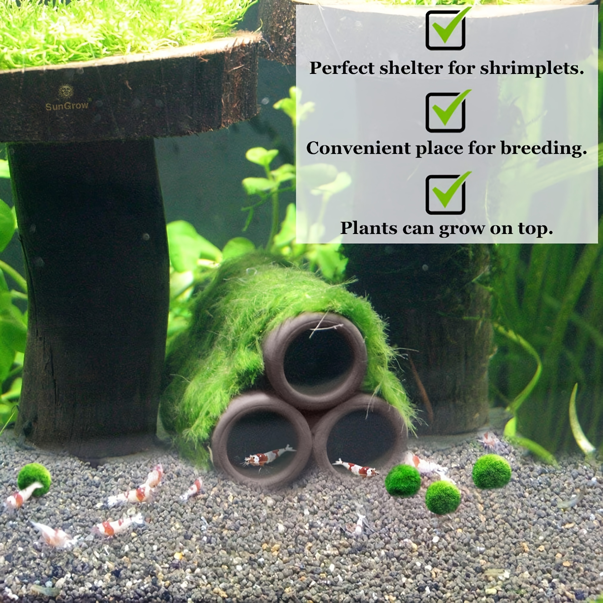 Brown Shelters Shrimp Habitat  - Aquarium Fish Hide recensione e prezzo