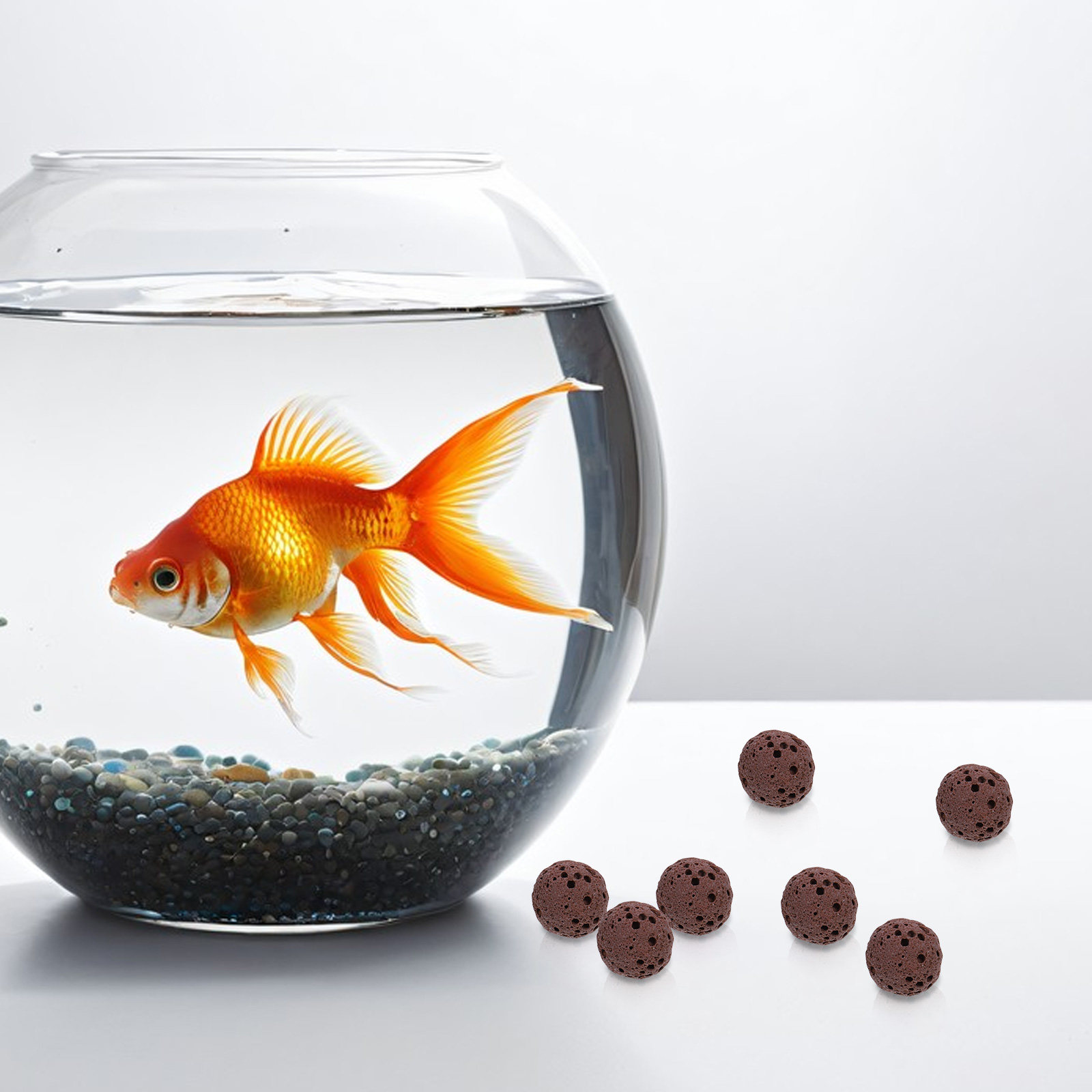 50Pcs Volcanic Stone Decorativ - Aquarium Fish In Bowl recensione e prezzo