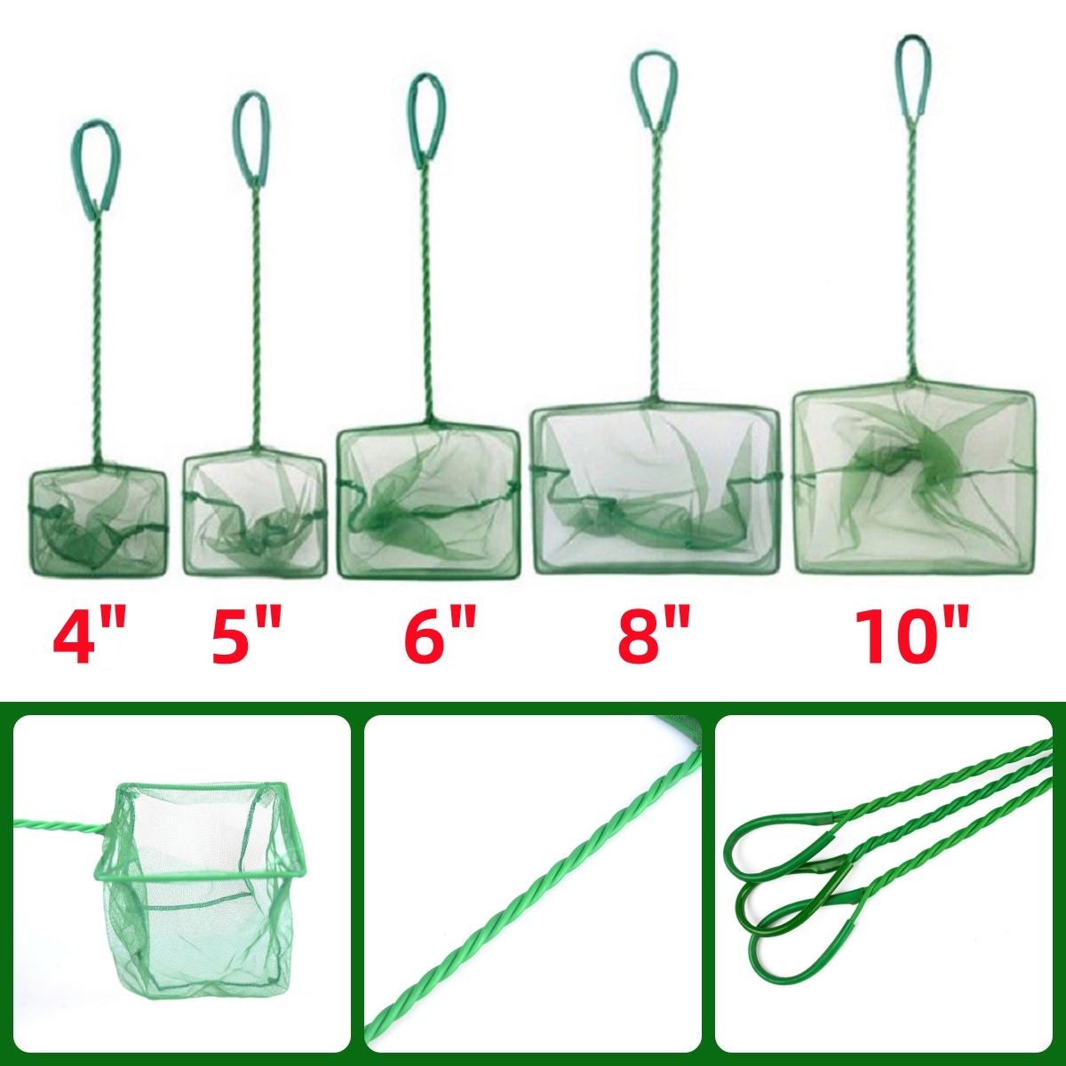 3~10 Inch Portable Nylon Green - Aquarium Fish Maintenance recensione e prezzo
