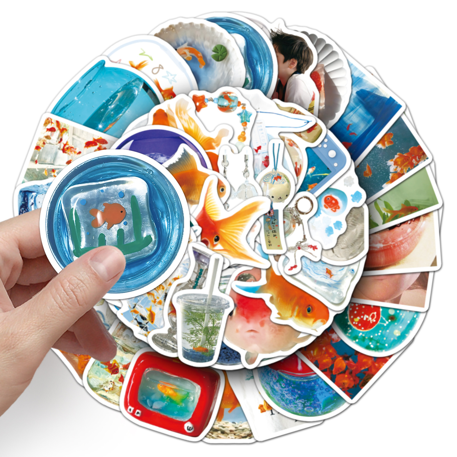 50PCS Ins Style Cartoon Goldfi - Aquarium Fish Goldfish recensione e prezzo