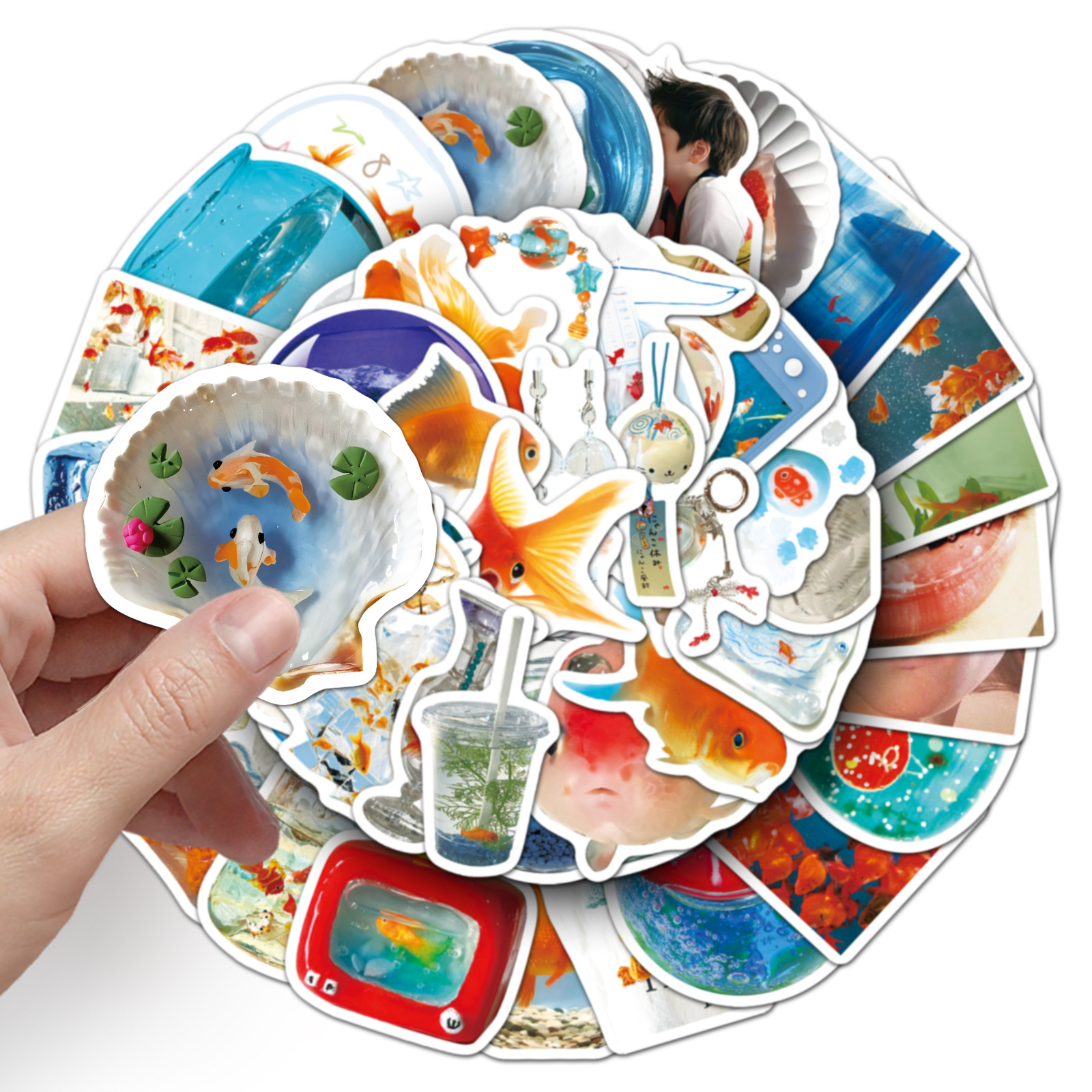 50PCS Ins Style Cartoon Goldfi - Aquarium Fish Goldfish recensione e prezzo
