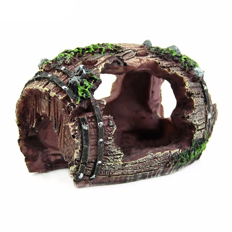 Aquarium Artificial Barrel Cav - Aquarium Fish Cartoon recensione e prezzo
