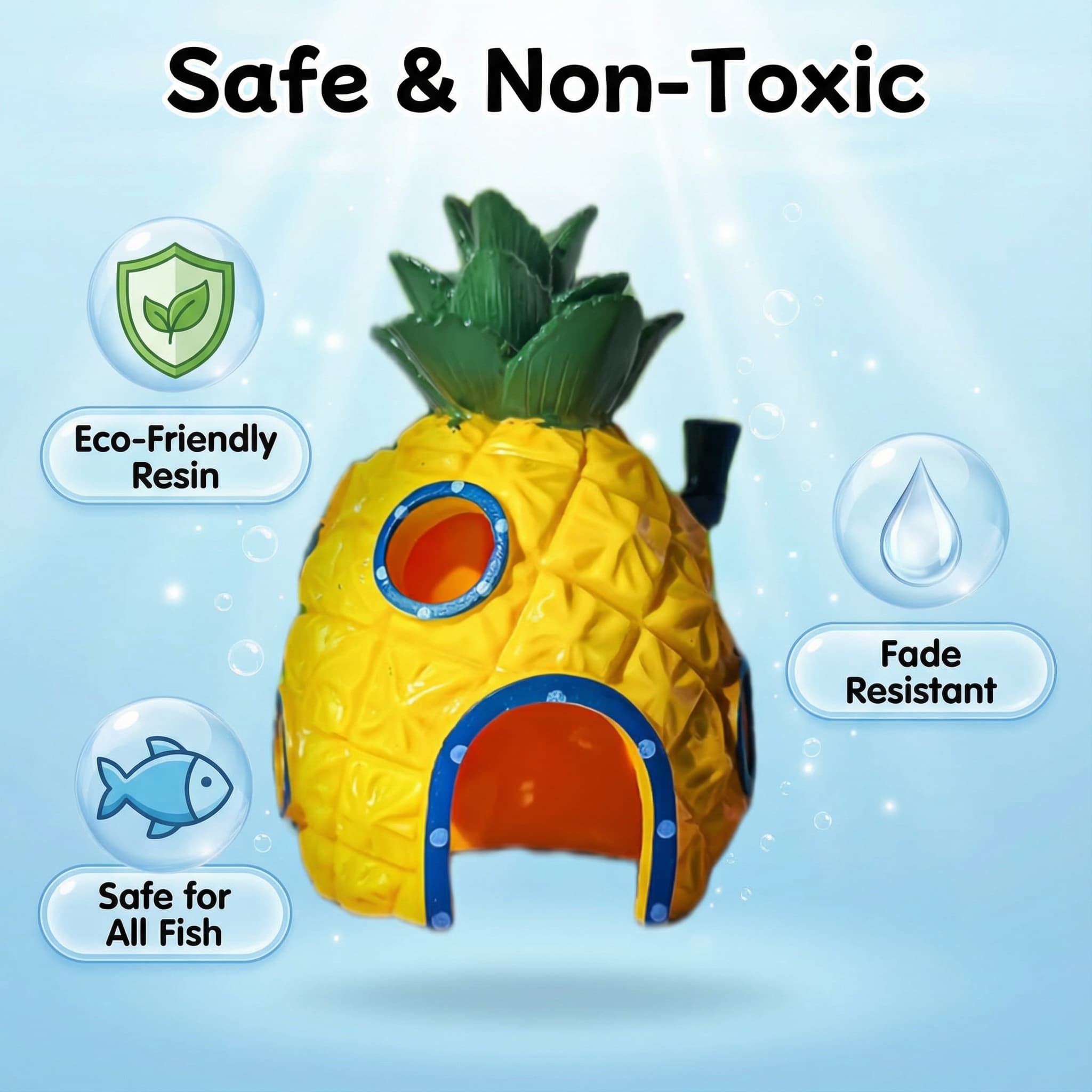 Pineapple House Aquarium Decor - Aquarium Fish Hide recensione e prezzo