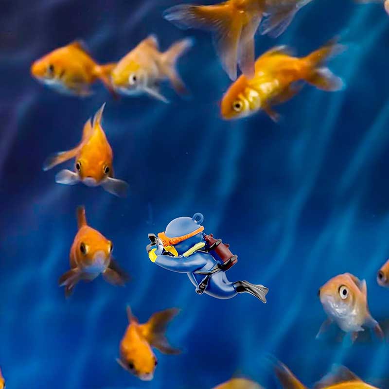 Lovely Diver Fish Tank Ornamen - Aquarium Fish Ball recensione e prezzo