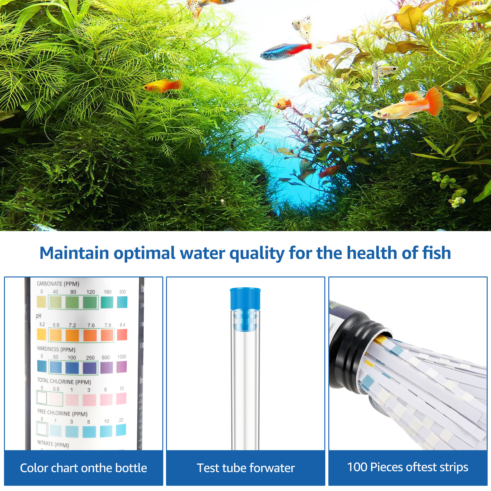 100Pcs 7 in 1 Aquarium Test St - Aquarium Fish Youtube recensione e prezzo