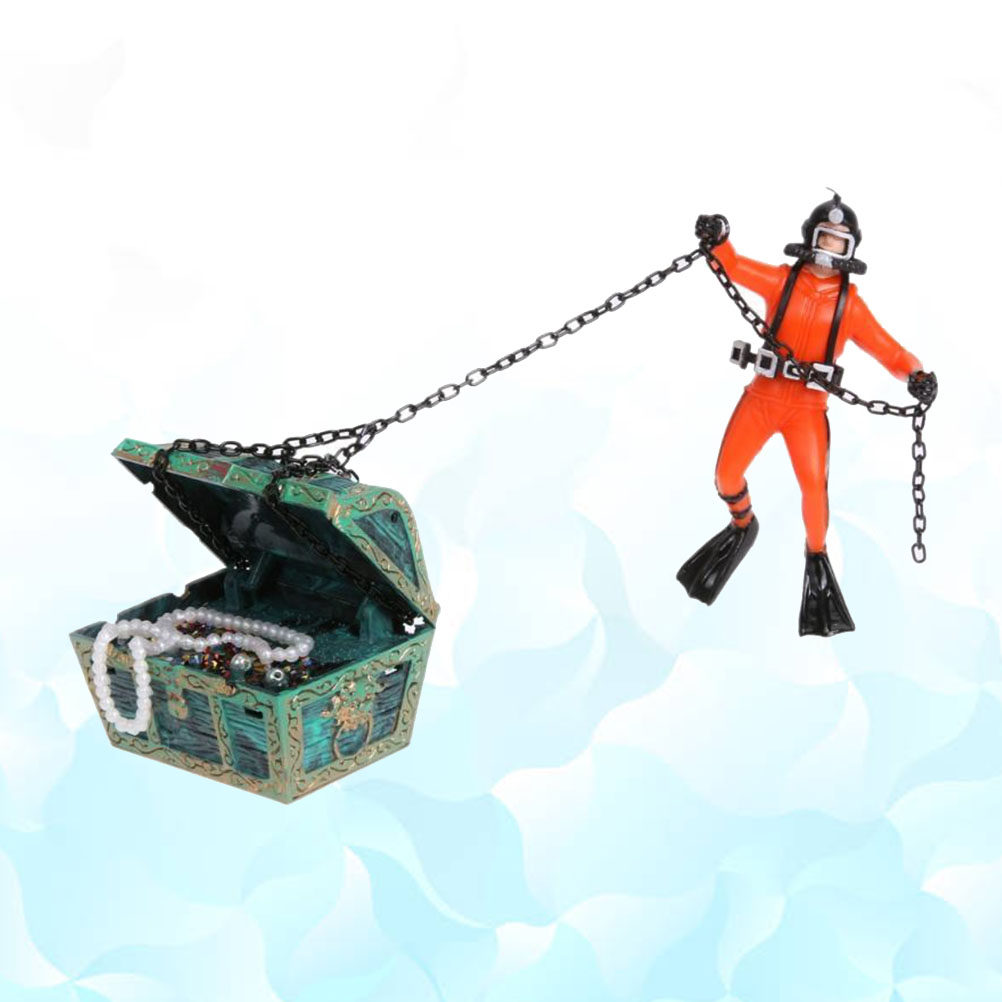 Diver Orange Fish Tank Ornamen - Aquarium Fish Unique recensione e prezzo