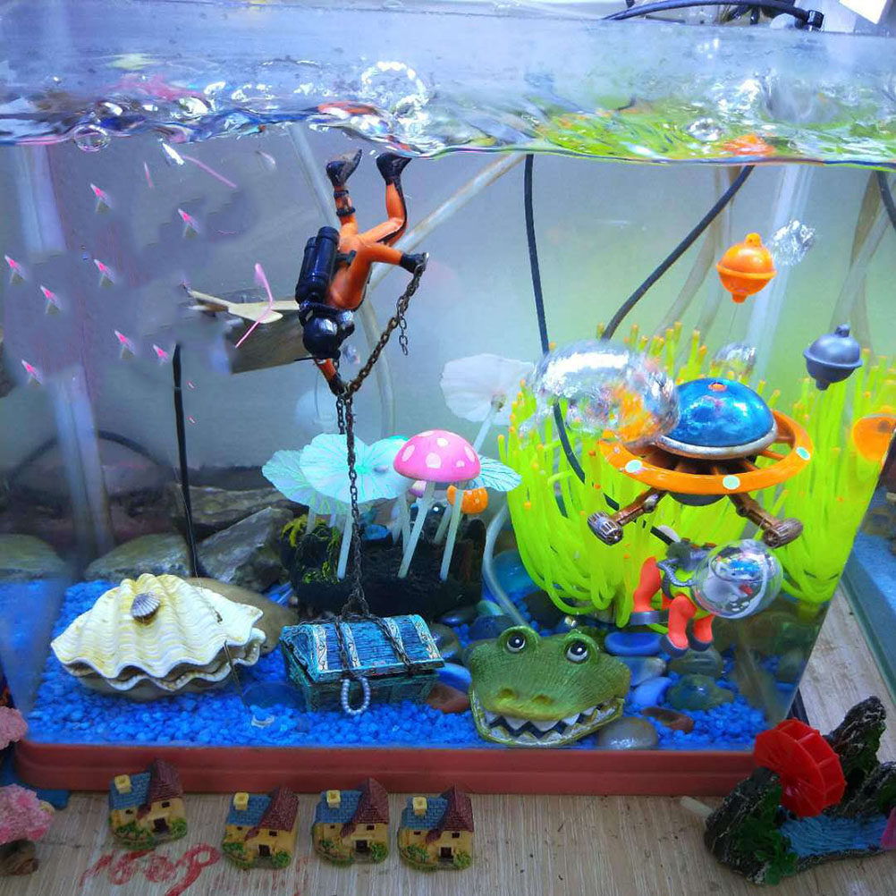 Diver Orange Fish Tank Ornamen - Aquarium Fish Unique recensione e prezzo